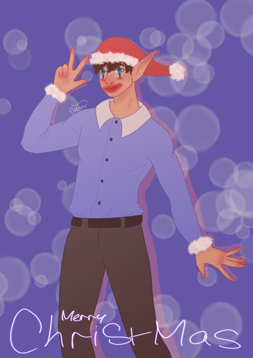 _Delokami_'s tweet photo. Have a merry Christmas all! Heres a rare elflirious 0.o 🎁🎄😌 @H2ODelirious https://t.co/V7YI61Gb5E