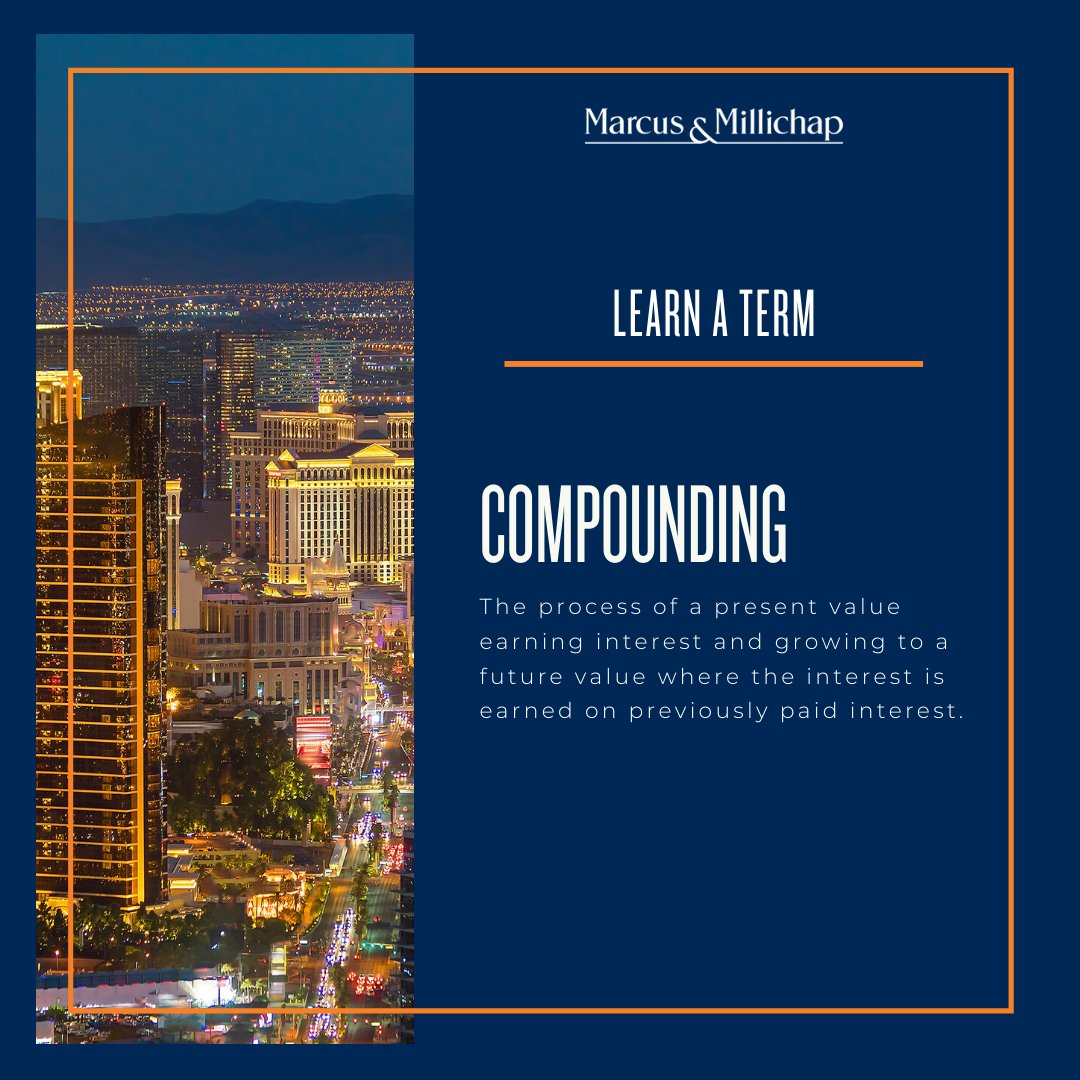 MnMHotelBroker's tweet photo. Compounding is defined as the process of a present value earning interest and growing to a future value where the interest is earned on previously paid interest. #LearnATerm #HospitalityTerms #Hospitality #Hotels #HotelLife #Industry #Learning #Terms #Learningneverstops #Hotel https://t.co/aEmm3ctDS4
