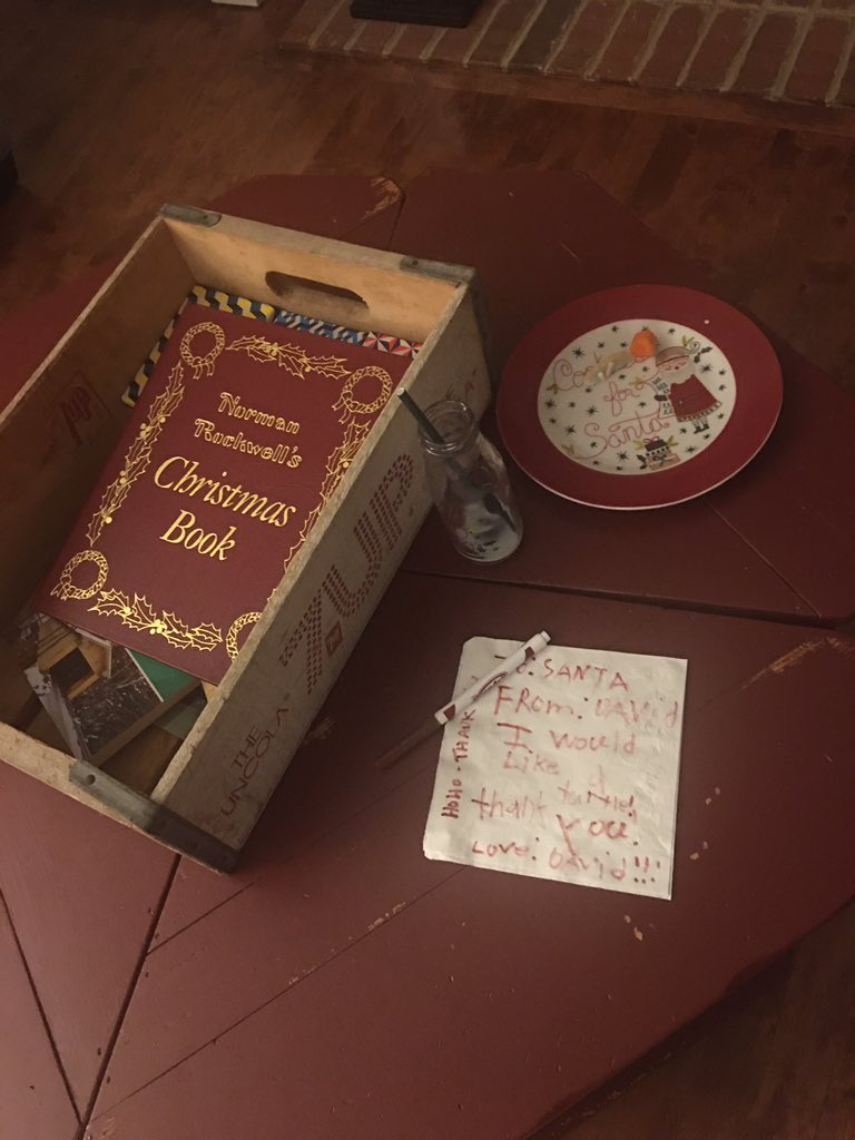 drmiser's tweet image. A favorite tradition is on Christmas Eve leaving a note, milk and cookies for Santa and carrots for his reindeer.  Amazing how quickly they are gone when the writers go to bed. 🤣