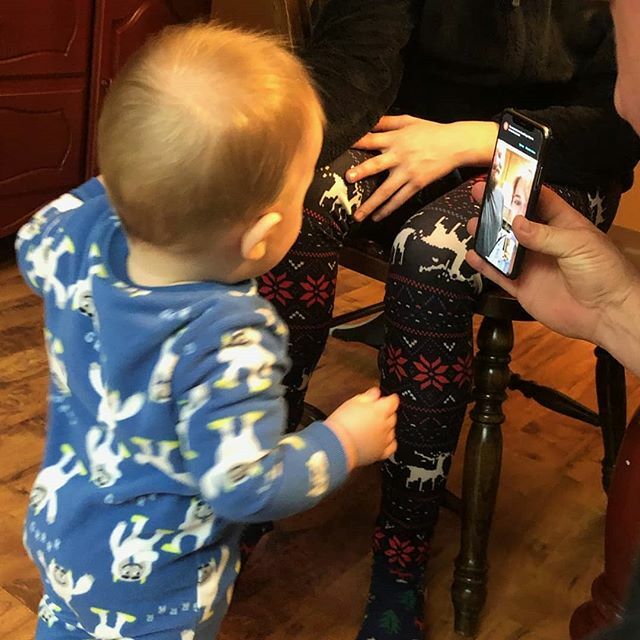When you can't be there in person, you do the next best thing. One tells you all about the cookies he made and the other gives big smiles and shows you he is ready to walk. ift.tt/2Mp2M0Y
