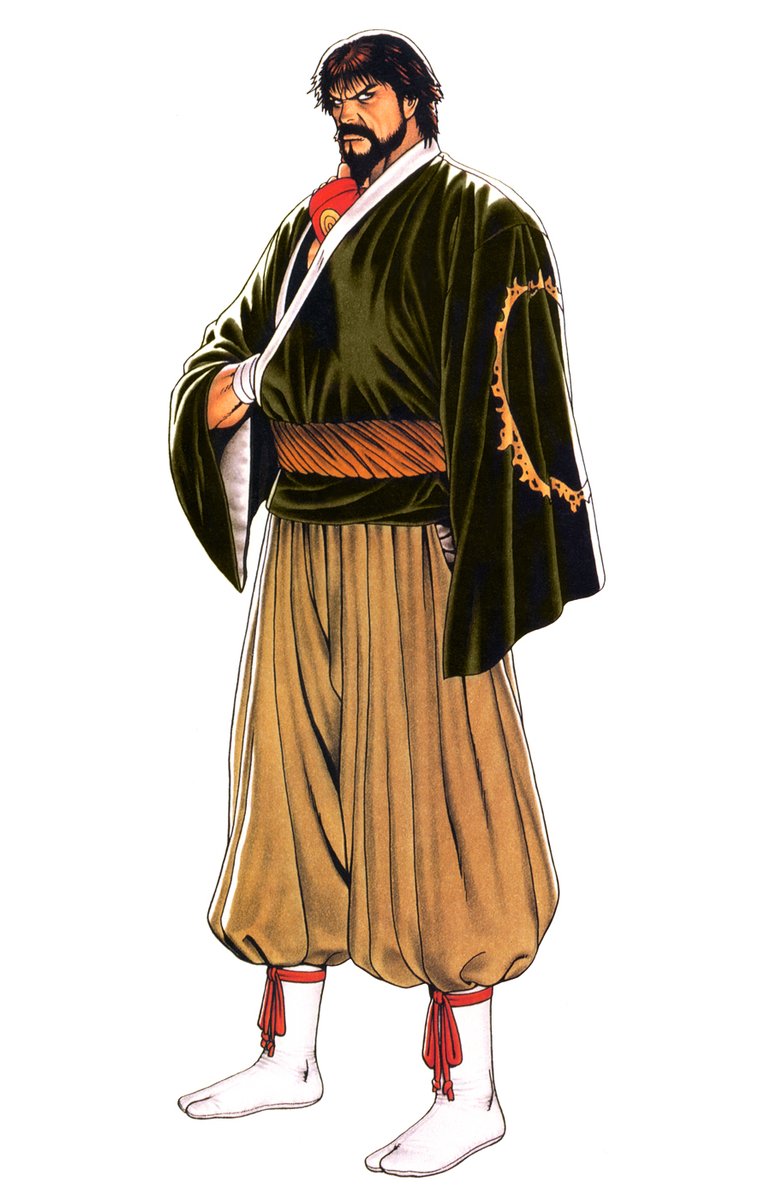 SAISYU KUSANAGI (no cool title)Age: 50Country: JapanTeam: N/AOrigins: KOF '94kyo's father, with whom he shares a lot of similarities. he's just as arrogant as his son. due to age, though, he's more even-keeled than his son.