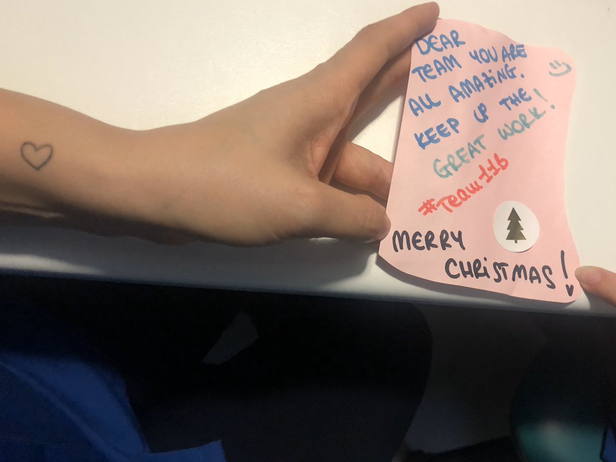 giada_drago's tweet photo. Last message from our Advent Calendar♥️ Merry Christmas everyoneeee🎄🎄 #ChristmasTime #nightshift #Team11B https://t.co/4013AxJAiG