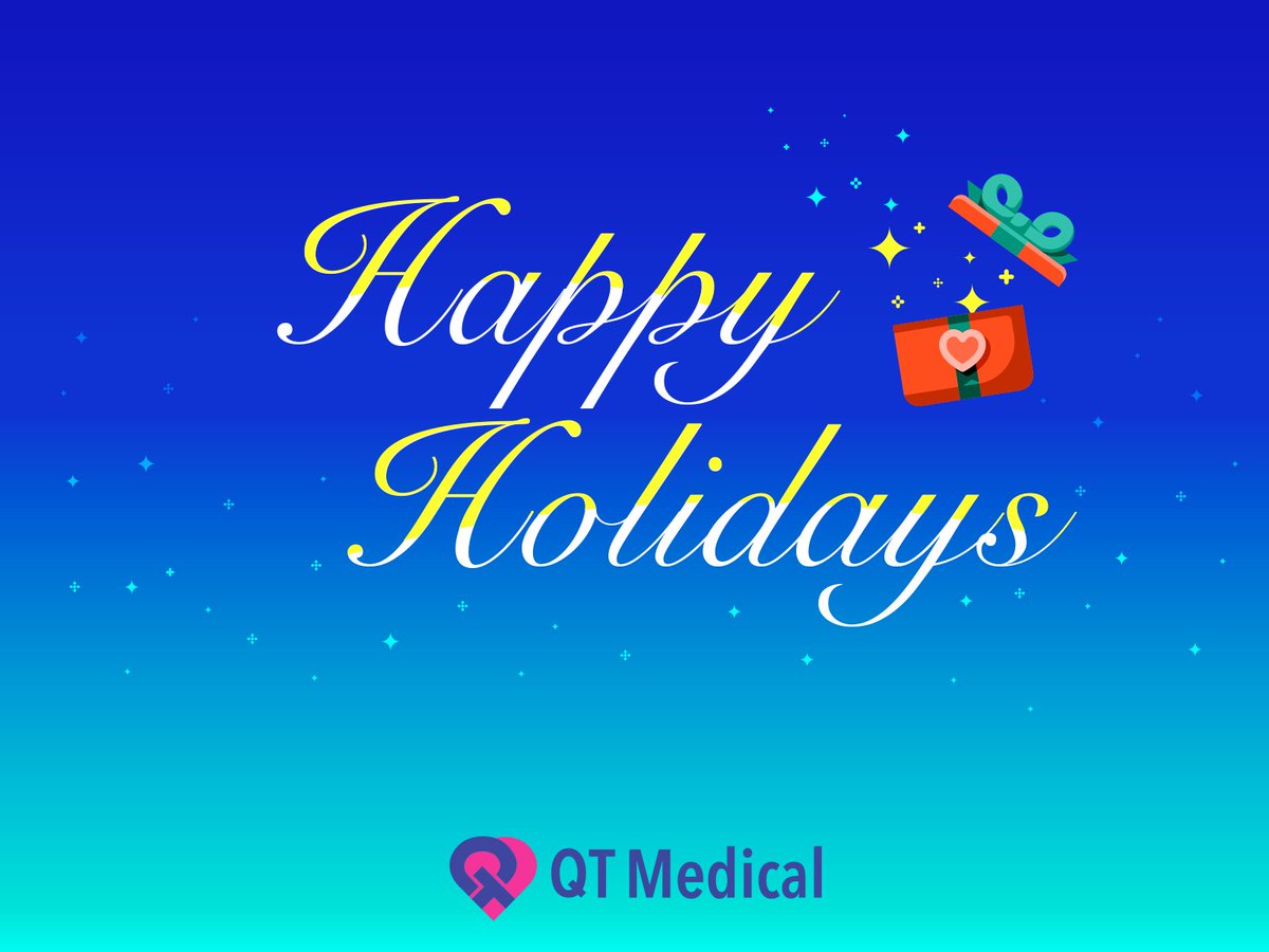QTMedicalinc's tweet photo. We hope your Holidays are filled with joy and laughter. We wish you a prosperous New Year in 2020! https://t.co/ueeDQfQ1a3