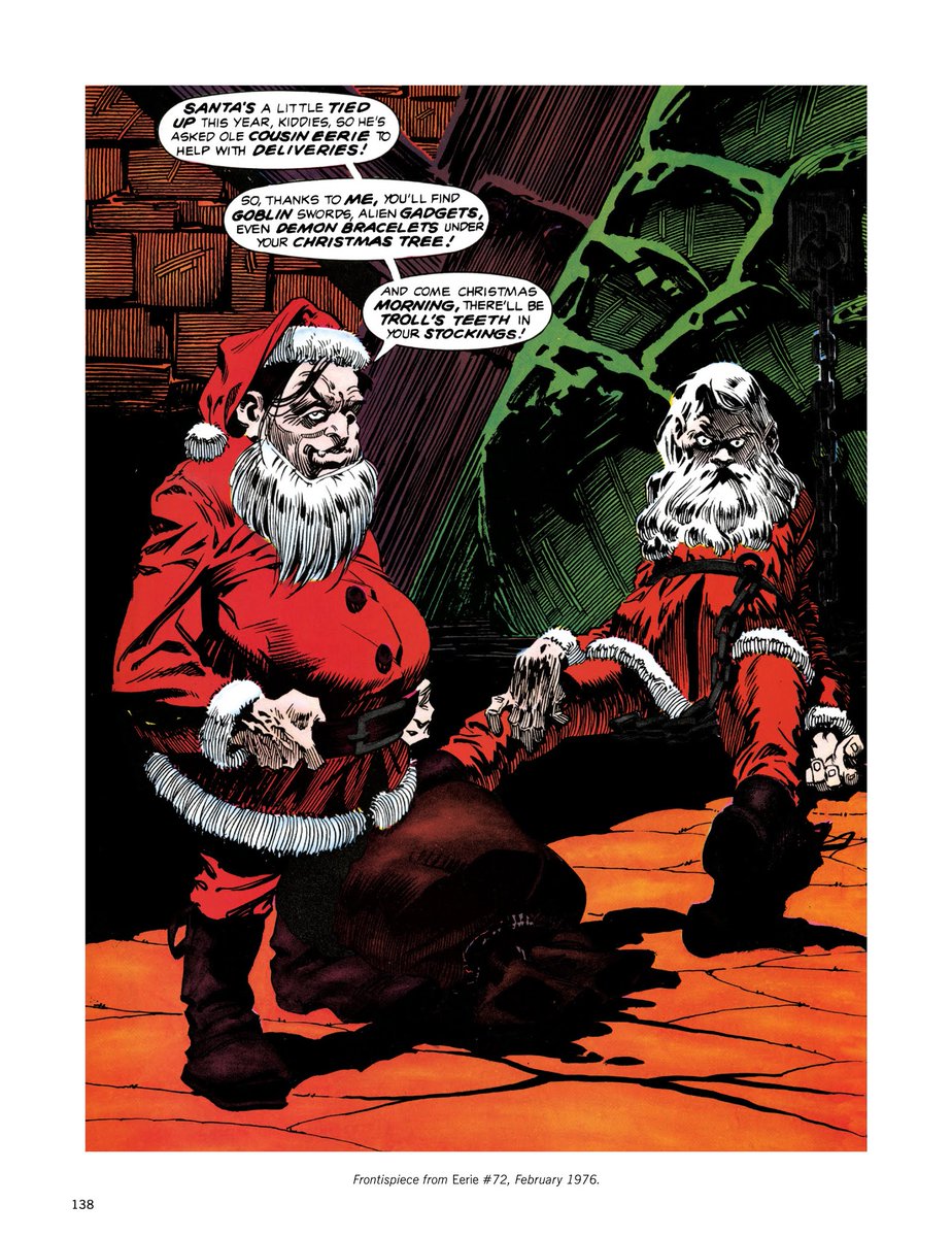 SpankyHenderson's tweet photo. BREAKING NEWS ALERT ๐ฎ !!
It has been reported that Santa Claus has been abducted and his gift-giving role taken over by Warren Publishing's Cousin Eerie. This was bound to happen when Christmas Day falls on a #JimWarrenWednesday. ๐
(EERIE, #72, Feb. '76. Bernie & Sanjulian) https://t.co/NgNYXY2wOn