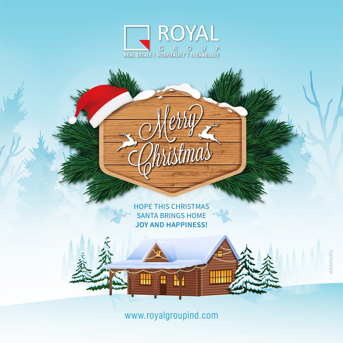 Royalgroupind's tweet photo. May Santa Bring Home
Joy &amp; Happiness This X'MAS!

Merry Christmas!🎄🎅🎁

&amp; a Prosperous New Year!

#morethemerrier #XmasAtRoyalGroup #bestofamenities #BuildingIndia #buildingnewindia #buildinggreenindia #BestInvestmentInNashik #BestInvestmentInIndia #santa2019 #royal2020 https://t.co/881qeGjaMi