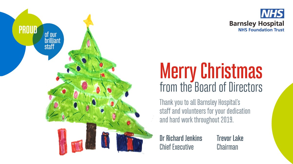 Huge thanks to all the people working at Barnsley Hospital today. And thank you to everyone who has helped to make this year one of our best yet. Merry Christmas everybody!