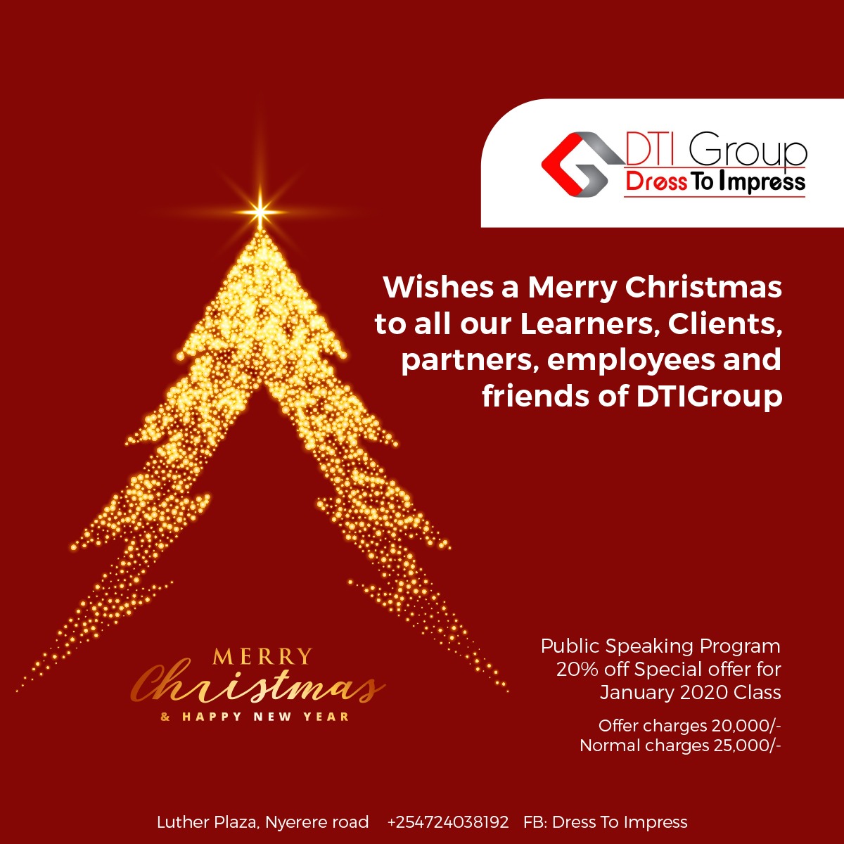 GroupDti's tweet photo. The Director and staff @GroupDti wish you a Merry Christmas and a prosperous 2020. Thank you for your continued support. #Christmas #Christmas2019 #MerryChristmas2019 https://t.co/FZ0ZAwpjtD