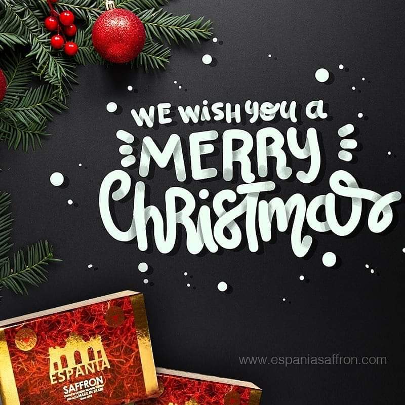 EspaniaSaffron's tweet photo. Celebrate the spirit and joy of Christmas by gifting yourself the best quality saffron from the Espania Family.
We wish you a Merry Christmas!

#espaniasaffron #bestsaffron #saffron #benefits #saffronflowers #worldfinestsaffron #threadsofgold #SaffronInUAE #زعفران https://t.co/YTkwAoOEuw