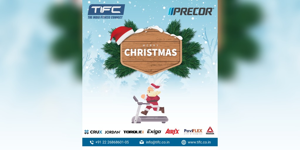 TIFC_India's tweet photo. MERRY 🎊 CHRISTMAS 🎄 Everyone 😊
#festiveseason #joy #celebration #christmas #fitness #healthy #happyholidays #winter #workout #gym #lifestyle #santaclaus #happiness #precor #jordanfitness #exigouk #torquefitness #airex #paviflex #reebok #soledistributor #india #tifc https://t.co/Z5McVpHnr1