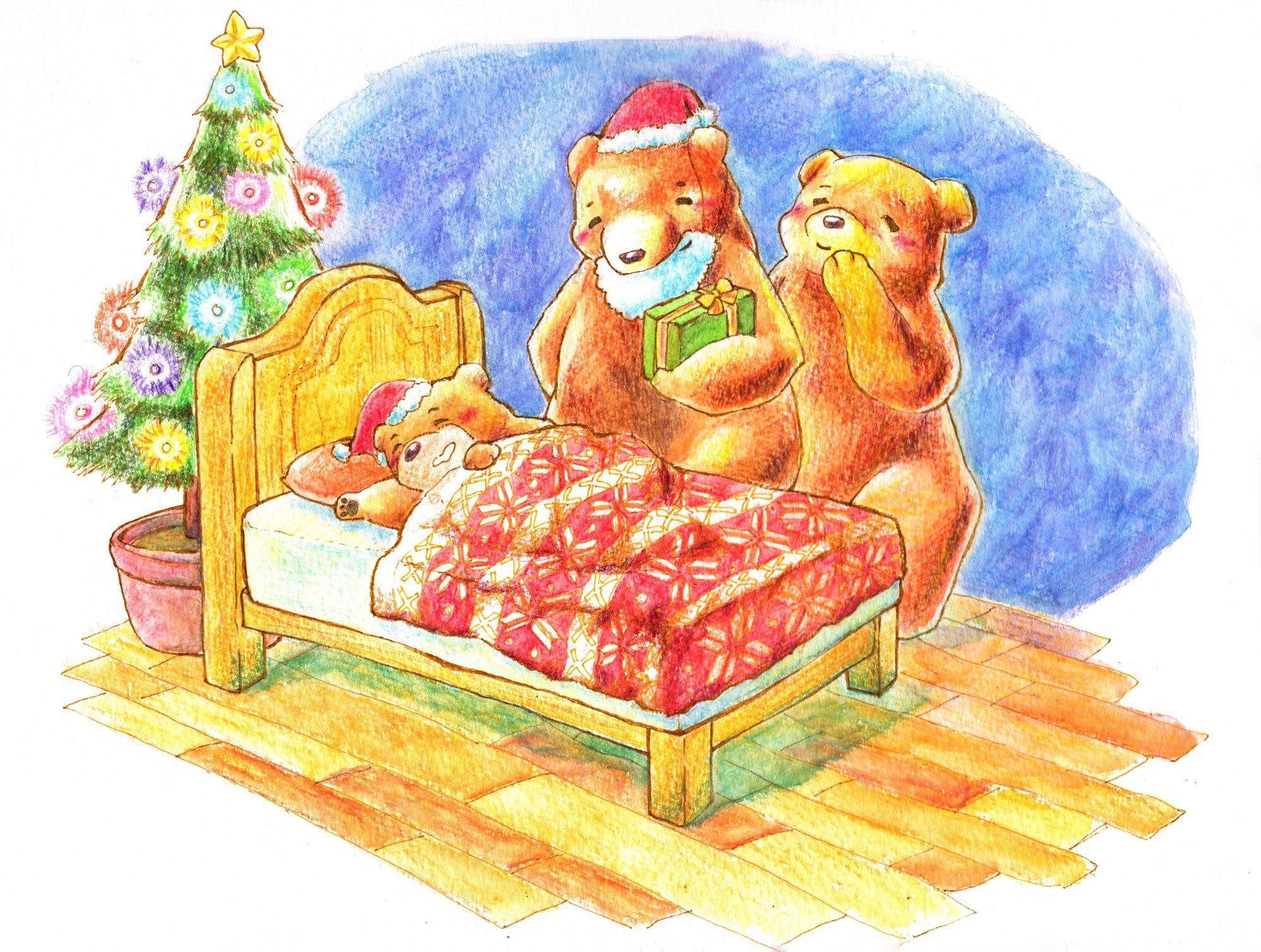 かっぱ巻き太郎 イブは過ぎましたが クリスマスは本日だからセーフ ですよね ポストカードの続きを描きました クリスマス って 子供の知らないところで親が頑張るイベントですよね まだ若いながらも 大人の立場で考えると感慨深い イラスト