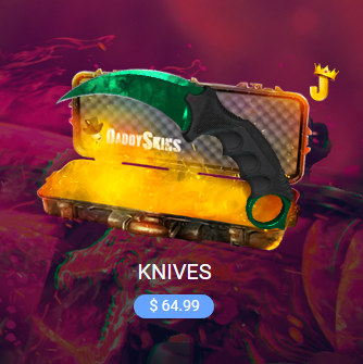 DaddyskinsCSGO's tweet photo. ⚠️KNIFE CASE GIVEAWAY #4⚠️

-RT/FOLLOW US
-COMMENT "#daddyarmy"

🤞GOODLUCK🤞 https://t.co/NG1tBfgvDd