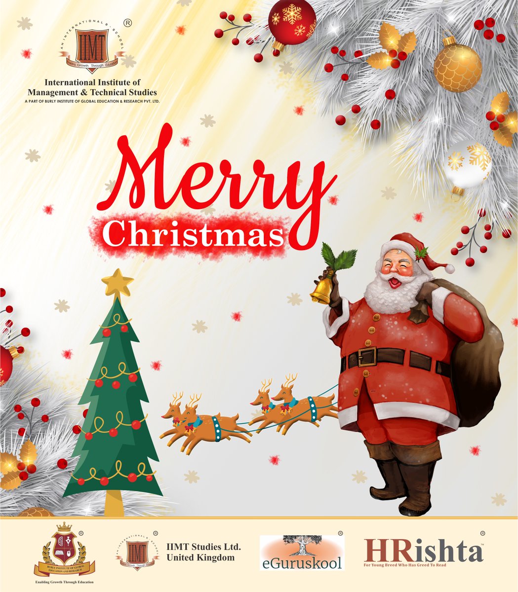 IIMTStudies's tweet photo. IIMT Studies wishes you all Merry Christmas !
#merrychristmas🎄 #merrychristmas #iimtstudiesrocks #iimtians #bestelearning #2k19 #manojrthakkar #celebration #festival2k19 #santaclaus #secretsanta #iimtstudiesmumbai #iimtstudiesuk #iimtstudiesuk #iimtfamily #iimtstudiesindia https://t.co/3iaBkbCQna