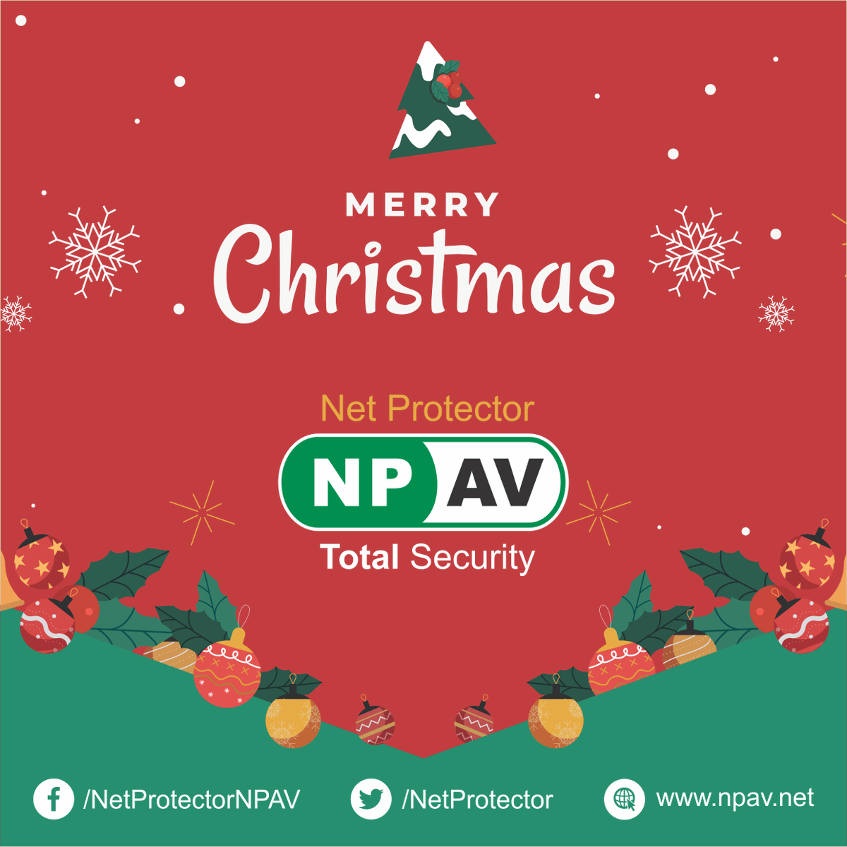 netprotector's tweet photo. NPAV Team Wishes All Users, Customers, Dealers and Distributors A Merry Christmas!!
Stay Online, Stay Protected with NPAV.
https://t.co/fQiHX2AIr8
#npav #netprotectorantivirus #np #MerryChristmas #npavantivirus https://t.co/FrjWdtrmdG