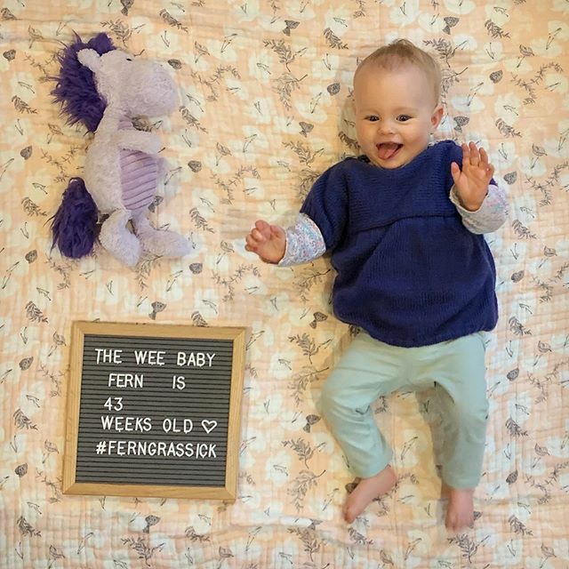 mgrassick's tweet image. Showing off the tips of her new teef #FernGrassick #43WeeksOld #PurpleHorsey ift.tt/2PT7Lck