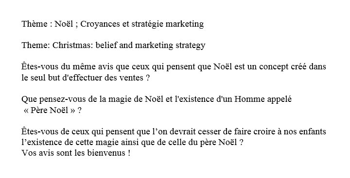 statutalkabout's tweet photo. Thème du jour : Noël, croyances et stratégie marketing
#Statutalkabout https://t.co/DlJPwZv47n