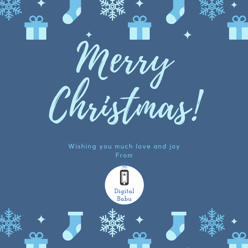 May this Christmas bring endless happiness and love to your life. Merry Christmas!

#MerryChristmas #DigitalBabu #DigitalEducation #DigitalMarketing #DigitalLife #OnlineEarningOpportunities #Entrepreneurship #makemoneyonline