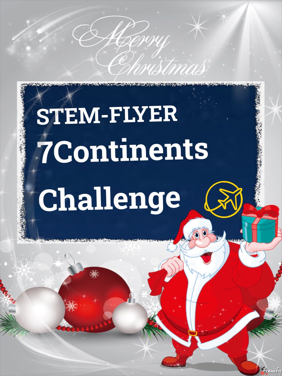 STEMflyer's tweet photo. Happy Christmas from the @STEMflyer team! Wishing all our friends and families a very #HappyChristmas! #stemflyer #7continentschallenge ##roundtheworldtrip #STEM #STEMeducation https://t.co/Saq92ujle1