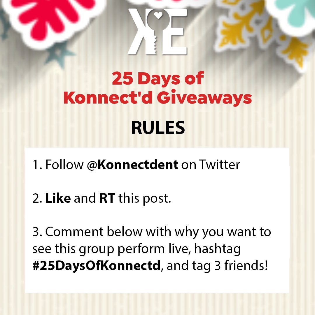 KonnectdEnt's tweet image. Konnects, the big giveaway is finally here! It's the last prize for #25DaysOfKonnectd. I know I been doing rhythms,  but I'm running out of time, so it's time for you to go check out our giveaway entry rules and Information below! Selecting one winner on 12/30🎁 💛
