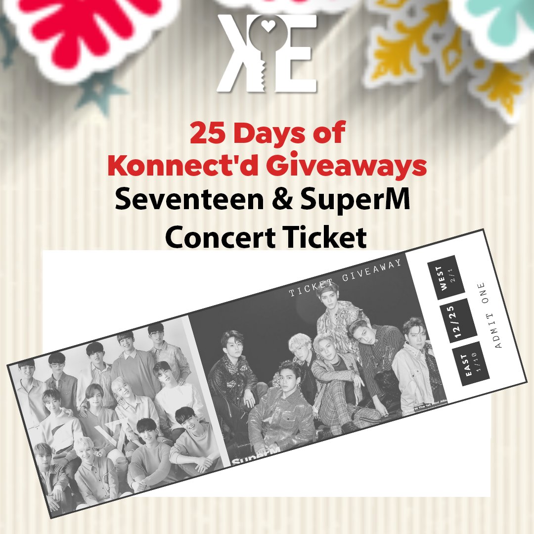 KonnectdEnt's tweet image. Giveaway information links below make sure to enter on the correct thread.

The SuperM concert will be in Los Angeles

Seventeen will be in Newark. 

Find out how to enter below.