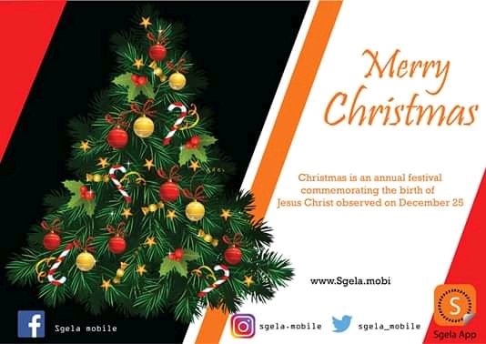 sgela_mobile's tweet photo. Merry Christmas from all of us @Teamsgela Here's to a season of love and harmony!.

#AnnualFestival #BirthJesus #December25   #Education  #EduTech #AfricaRise #TeamSgela https://t.co/VKZJrvavEj