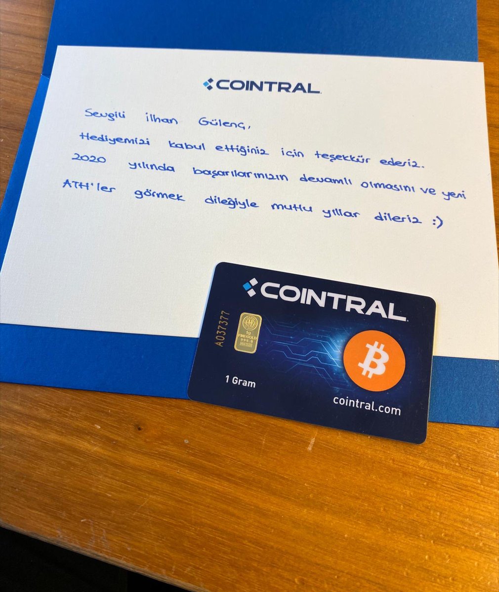 iLhanGULENC1's tweet photo. Sektörün geleceğine inanan herkes elini taşın altına koyuyor.☺️☺️ Bitcoin ile altın satışı fikri her zaman iyi gelmiştir bana, senelerdir sürdürüyoruz. Şimdi de @Cointral başlatmış. Harika! Güzel hediyeleri için teşekkür ederim. Bu güzel hediyeyi RT eden 1 kişiye göndereyim. 🚀🥳 https://t.co/mZyx3W60XT