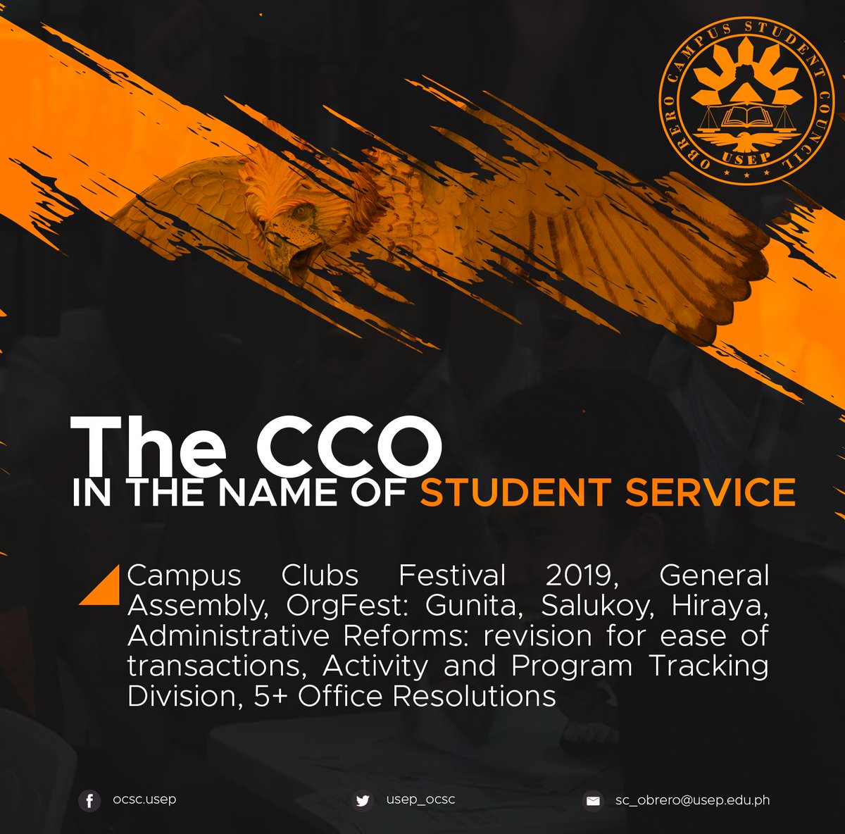usep_ocsc's tweet photo. HAPPY 100th OCSC 🎉🎊

September 12, 2019 Student Council Officers in the Executive and Legislative was sworn to Office. This day, marks the first 100 days they are in office.

Check it on FB: https://t.co/1Kj1ZfQ5Ky https://t.co/GE04YAi319