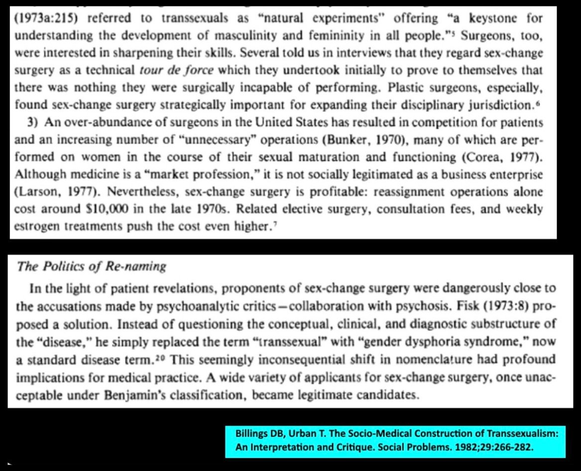 And then? Benjamin glommed onto the famous "Christine Jorgenson" case and became his personal doctor. People started to listen to this super-quack, an utter fool. WPATH was formerly named for Harry Benjamin, changing its name in 2007. These items are well worth a close read.