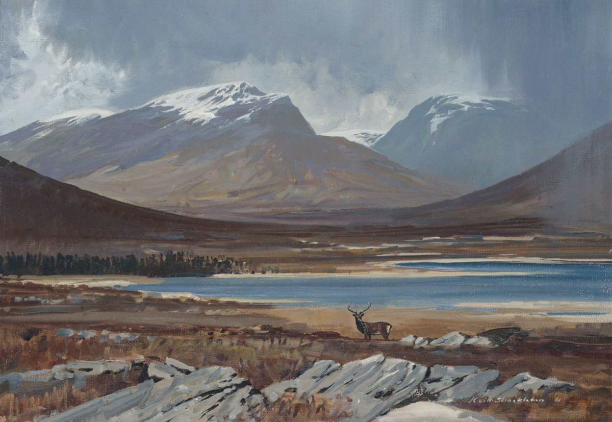 SHAC_Curator's tweet photo. Merry Christmas!!! To finish our Christmas countdown this has to be our favourite beautiful #winteryscene, again by Keith Shackleton, for Shell's 1983 calendar. Hope you all have a wonderful day, from everyone at Shell Art Collection 😊 🎄 #merrychristmas #mountainscene https://t.co/Wo6HUV0GlH