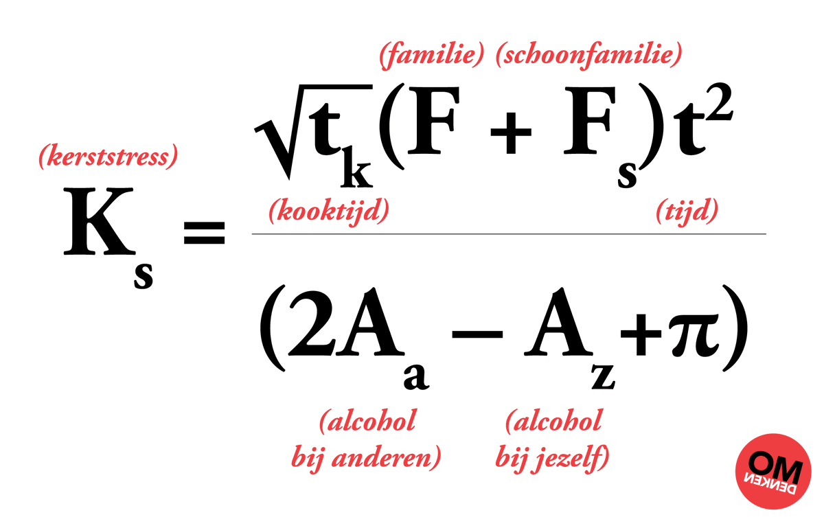 Omdenken's tweet photo. Is er een formule voor kerststress? We hebben een poging gedaan, met dank aan allemaal behulpzame mensen die wél iets van formules weten en ons feedback gaven op Instagram. 
🎄🎄🎄Geniet ervan! 🎄🎄🎄 https://t.co/lera3E5SiR