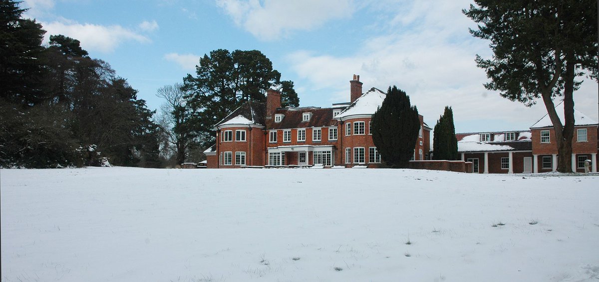 Ashurst Lodge in the snow.
