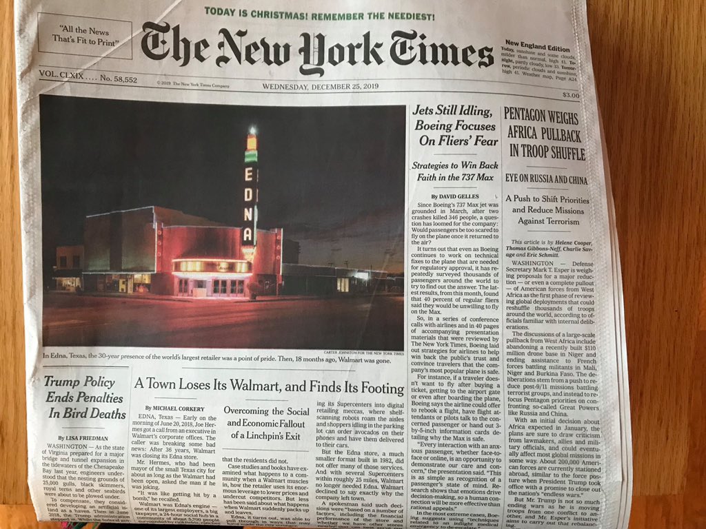 MZNINABABii's tweet photo. So #EdnaTx made the front page of the @NewYorktimes_ON https://t.co/ZrQp3DTW4Q