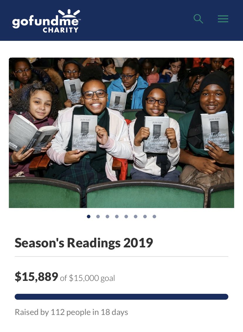 What an amazing sight to see! Thank you everyone for helping us edge past our Season’s Readings campaign goal! charity.gofundme.com/o/en/campaign/…