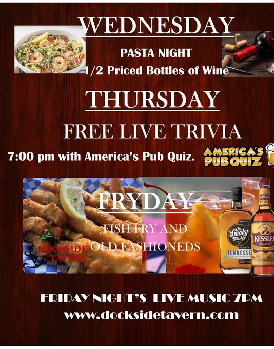 Image from Dockside Tavern (@DocksideTavern)