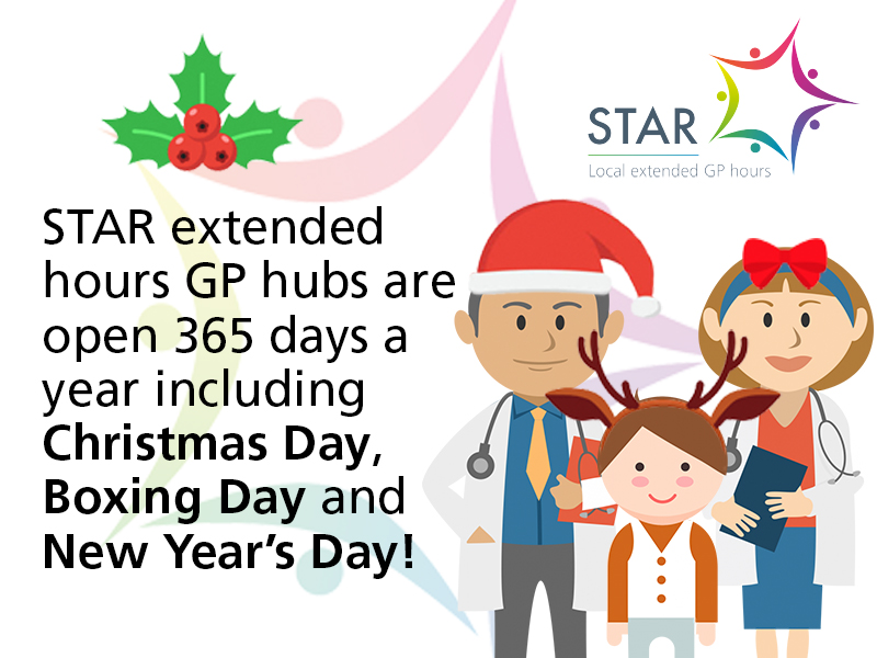 Merry Christmas from STAR! Remember our GP Hubs are here for South Tees patients over the bank holidays. southteesaccessresponse.nhs.uk