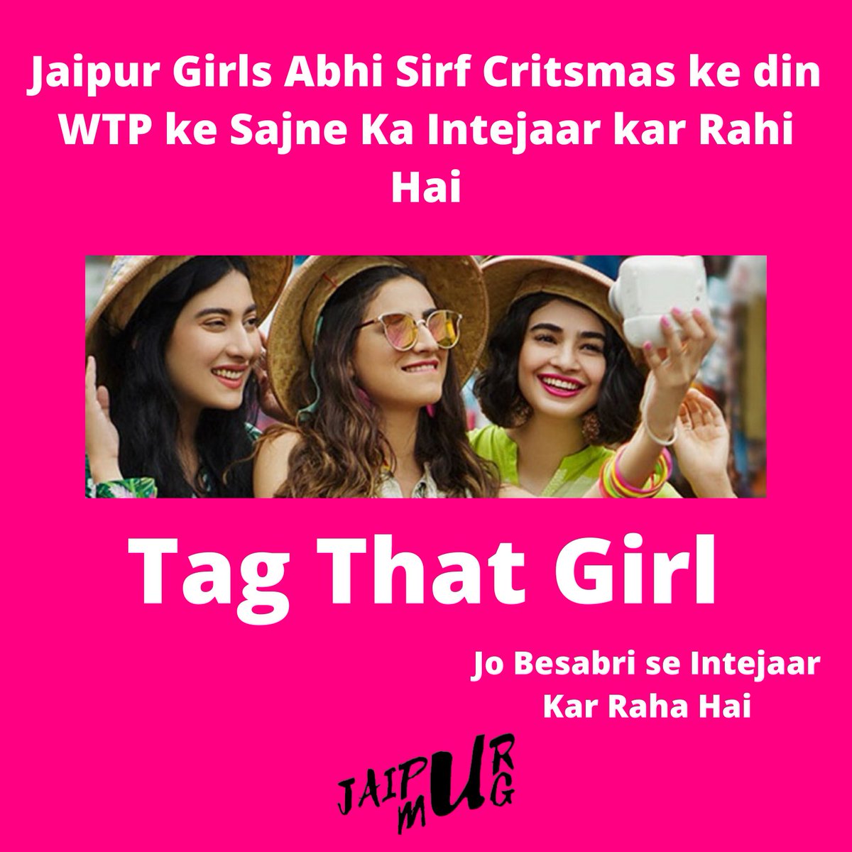 jaipurmug's tweet photo. Tag Kro us Ladki ko jo #cristmas ke din Jaipur ke #wtp or #gtbazar ko dekhne Jayegi Teyaar Hokar.
--
--
--
--

#jaipur #jaipurdiaries #jaipurblogger #cristmastree #cristmasnails #cristmasdecor #cristmastime #photography #travelindia #jaipurcity #jaipurlove #jaipurphotography https://t.co/VcQtZNEXgN