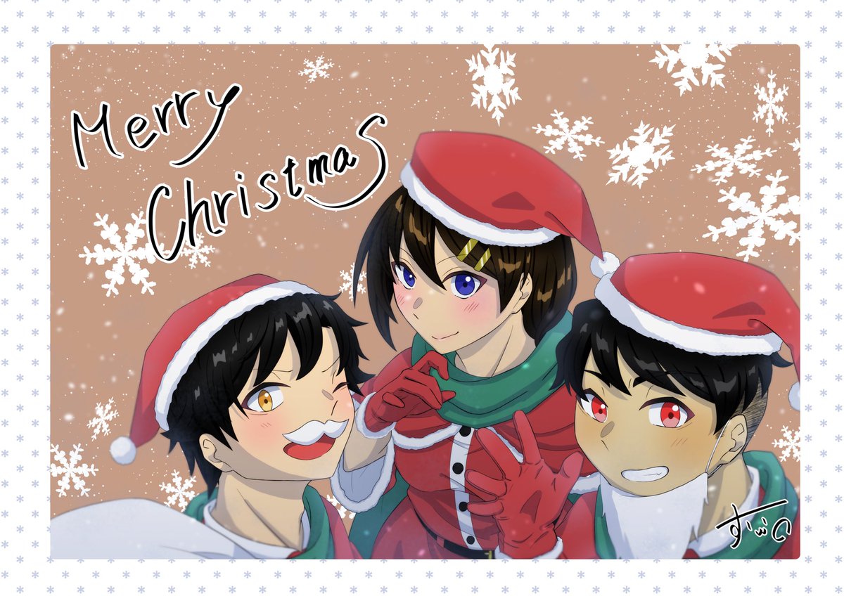 すー メリークリスマス クトゥルフ神話trpg 同級生探索者たちがいく悪霊の家 の探索者イラストです 動画もよろしくね ﾉ すやかし 悪霊の家 クリスマス