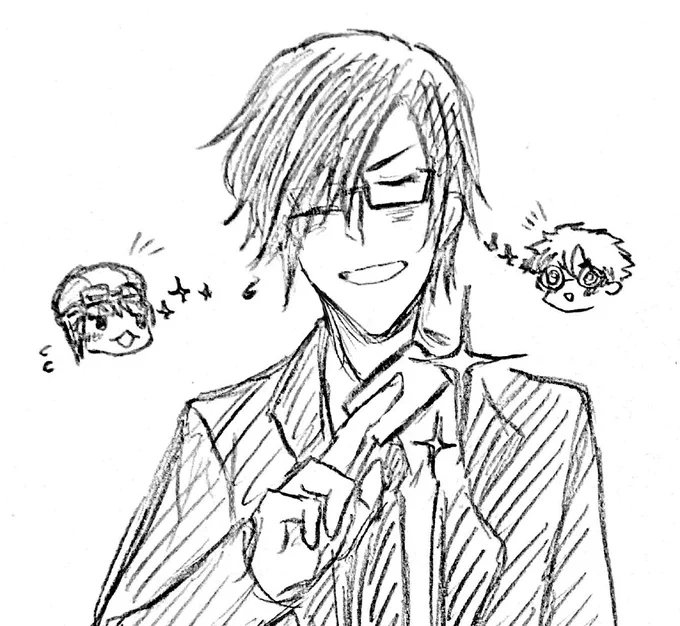 @appoooooou 
初リプライかと思われます、失礼致します。先日の落書きタグに反応くださりありがとうございました!

アイコンがut先生でしたので…スッとカードを取り出す格好良いut先生のイメージを送らせてください…!
絡む機会をくださり感謝致します?‍♀️ 