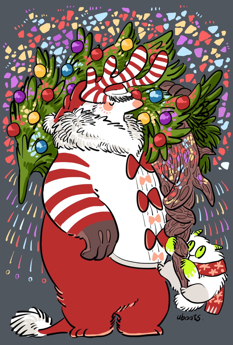 christmas hat scarf christmas tree standing no humans santa hat  illustration images