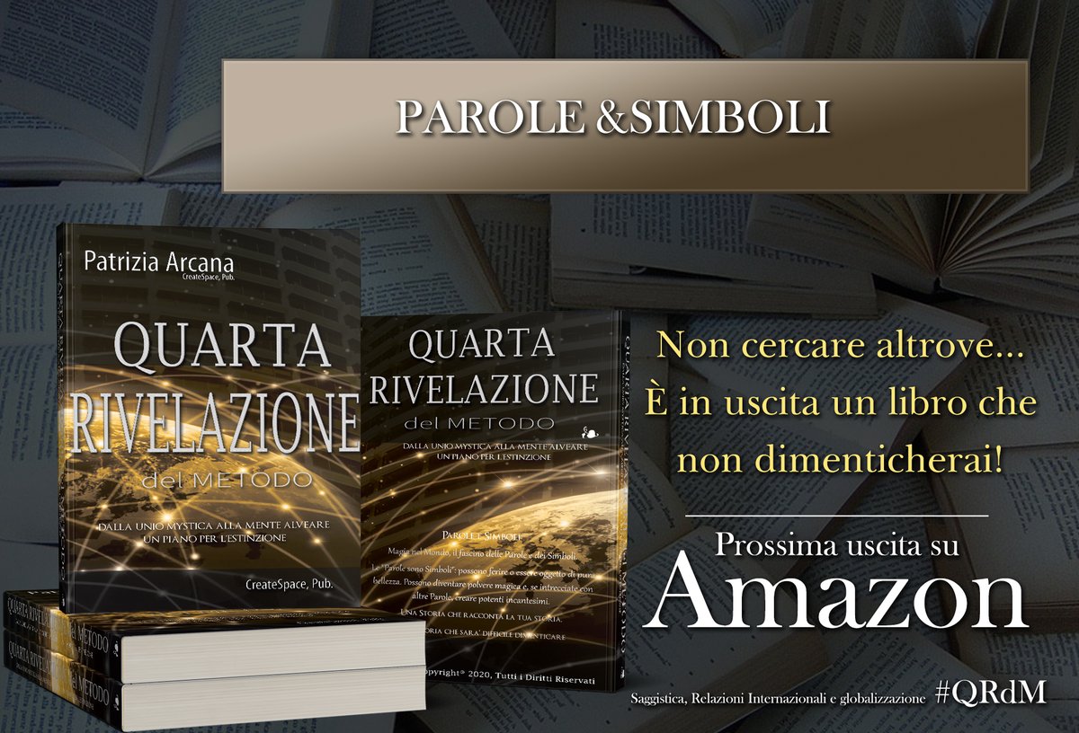 PatriziaArcana's tweet photo. #QRdM๐
ยซUna Storia che racconta la tua storia.
Una Storia che sarร difficile dimenticareยป
#Libri
#LibriDaLeggere
#Simbolica
#Religione
#Magia
#Occultismo
#Semiotica
#Semiologia
#Storia
#StoriaContemporanea
#Saggistica
#Amazon https://t.co/v4Eiljh7aX