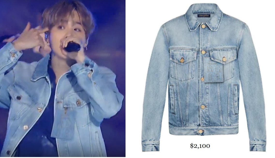 Beyond The Style ✼ Alex ✼ on X: 191225 #BTS 2019 SBS Gayo Daejeon Yoongi  is wearing Louis Vuitton staples edition DNA denim jacket   / X
