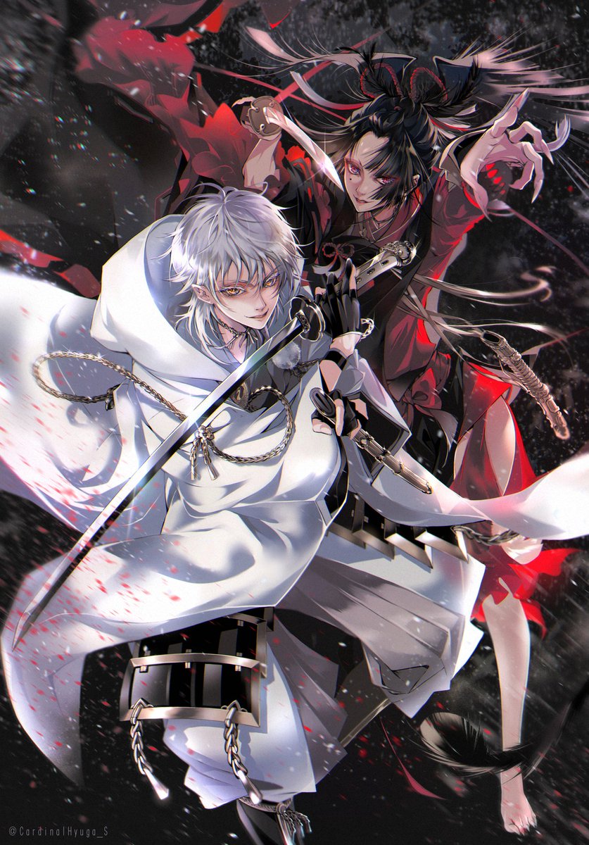鶴丸国永(刀剣乱舞) 「【 双 椿 】
ステでの紅白組 大変よきでした? 」|Abin-ｱﾋﾞﾝ-のイラスト