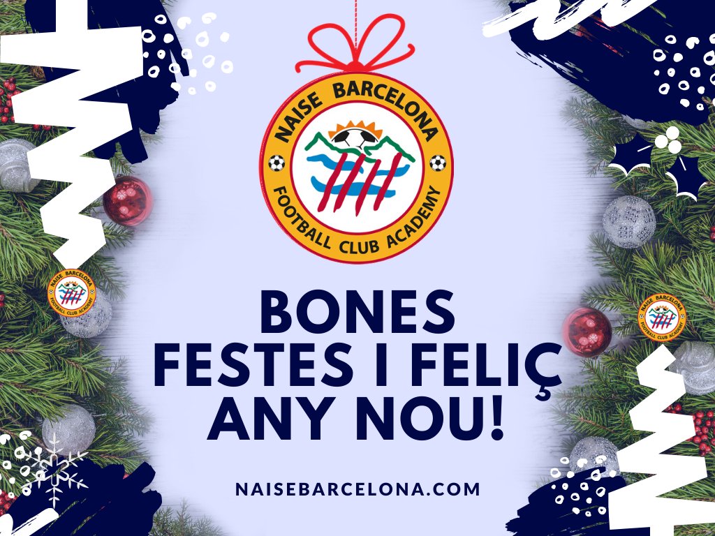 NAISEFC's tweet photo. 🎄🎅 NAISE us desitja unes bones festes i un feliç any 2020!

⭐️ Que la salut, el companyerisme i el bon joc ens acompanyin en aquest nou any. 

#valorsNAISE #socNAISE #BonAny https://t.co/rsTt14WbWi