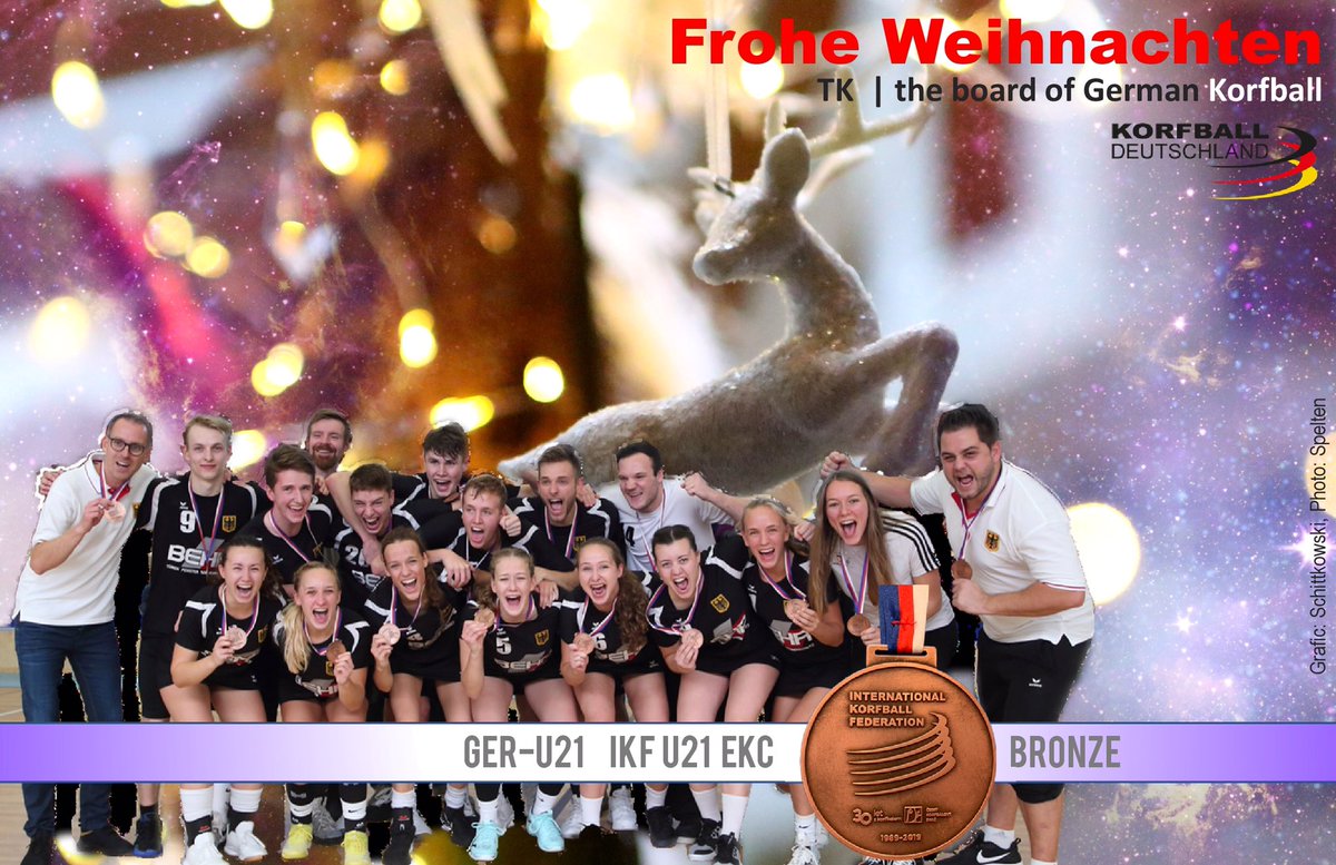 korfballde's tweet photo. (JS) Merry Christmas and a happy new year from Korfball Germany. https://t.co/BnMS4DpQC2