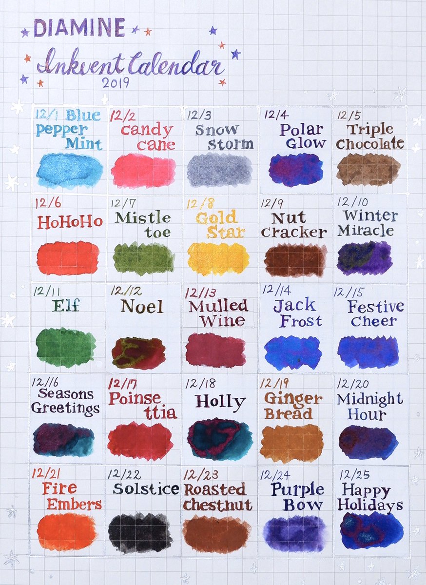 ダイアミン インクベントカレンダー 2021 中身のみ
