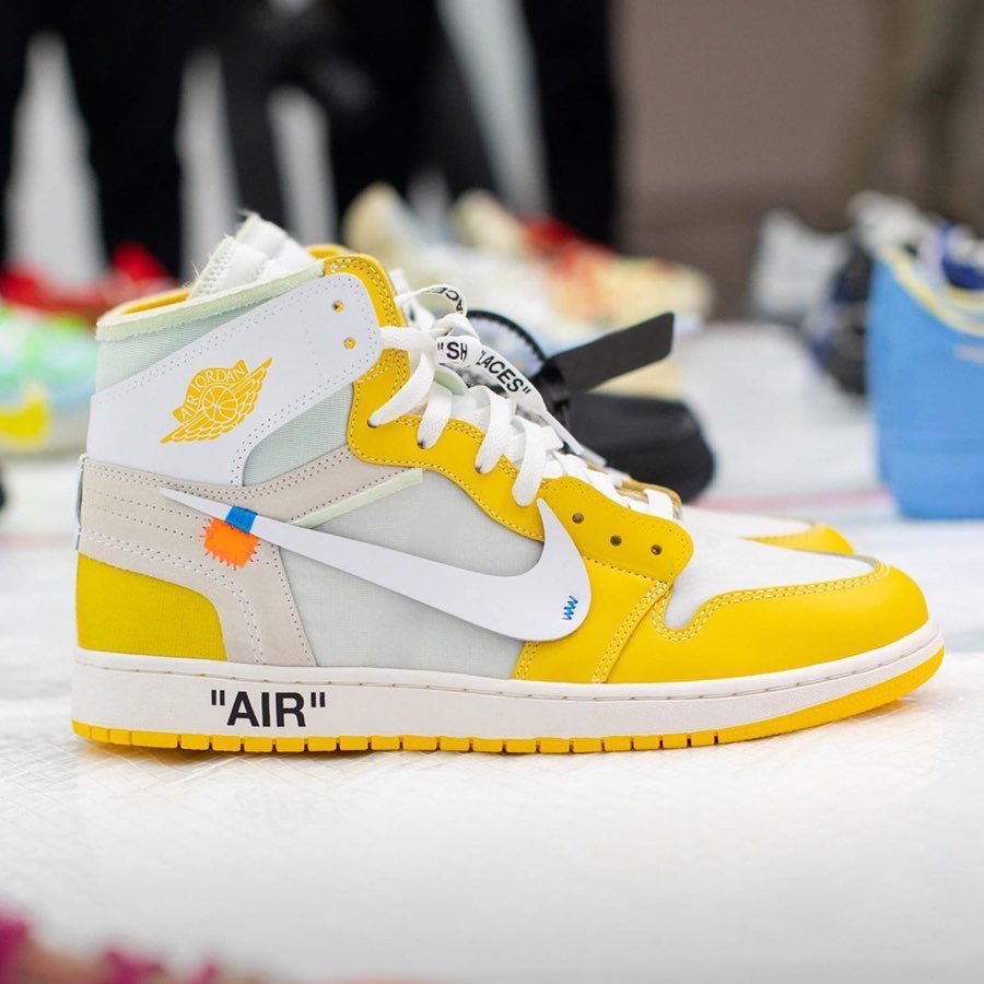 nike off white air jordan 1 canary yellow