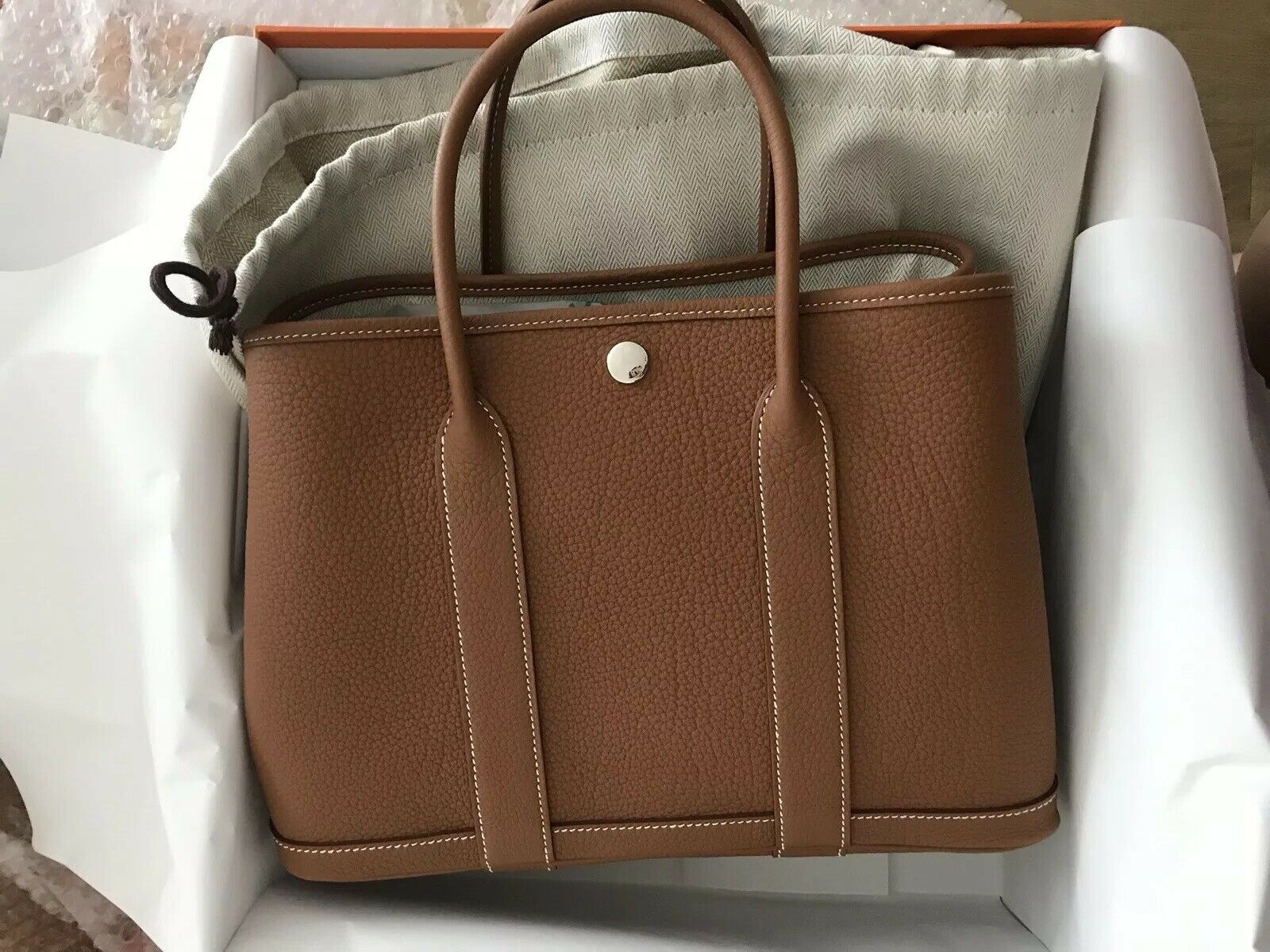 hermes garden party brown