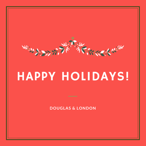 Happy Holidays from the Douglas &amp; London team! #happyholidays #holidays2019