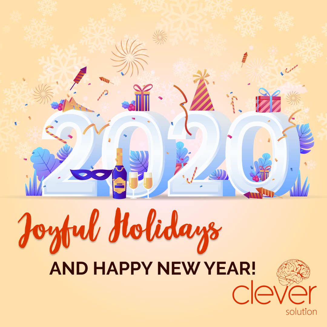 CleverrSolution's tweet photo. Merry Christmas and Happy New Year to our clients and partners!
The Clever team wishes you the happiest of holidays, and we thank you for your support throughout the year. All the best for 2020!
#CleverSolution #MerryChristmas #HappyNewYear https://t.co/01Z9w9Bthr
