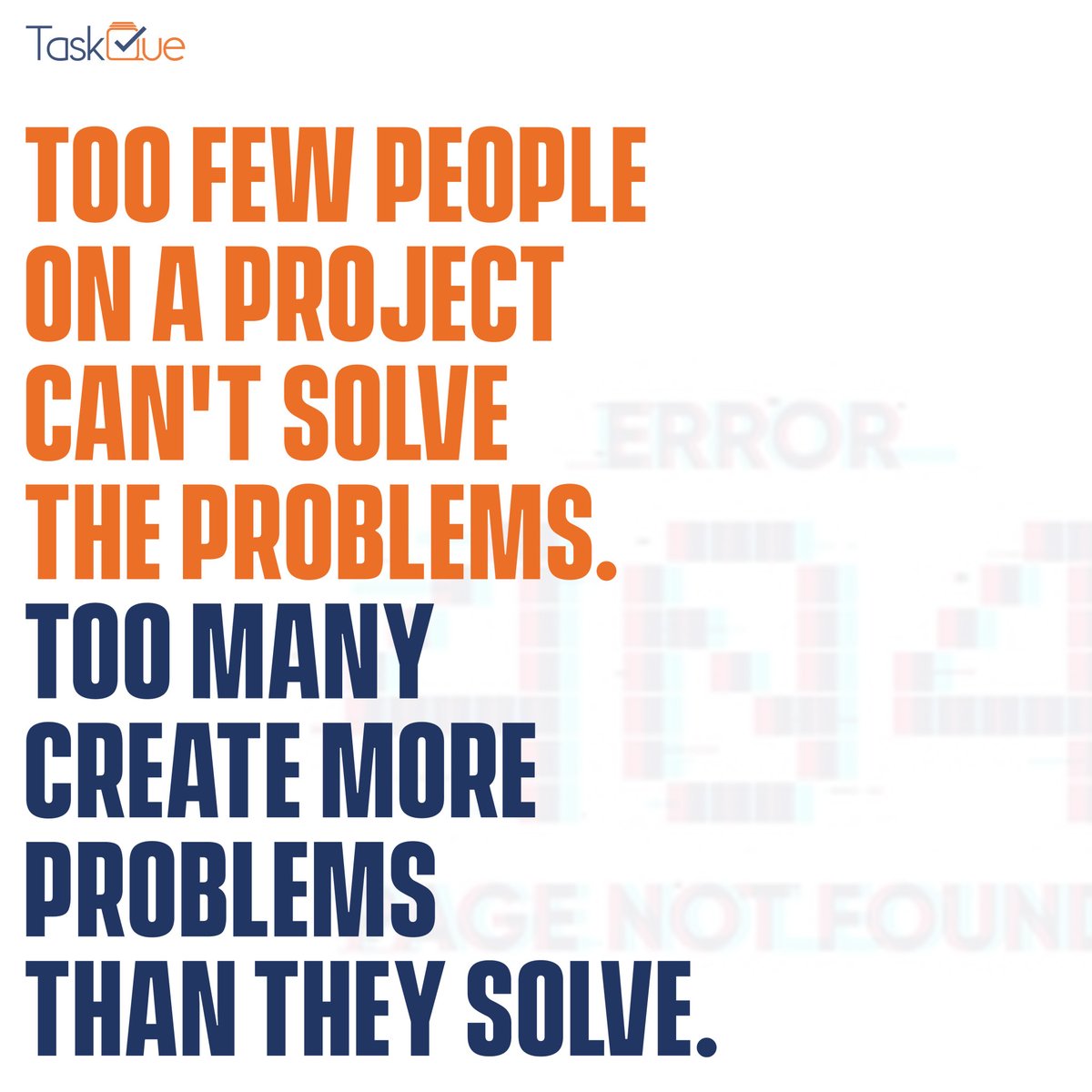 TaskQue's tweet photo. Then how many people should we assign to solve that problem?
YOU KNOW THAT ALREADY!
#TaskQue #problem #solution #teamwork #teammanagement #problemsolving #problemsolutin #createproblem #problems https://t.co/RHApFH1sWG