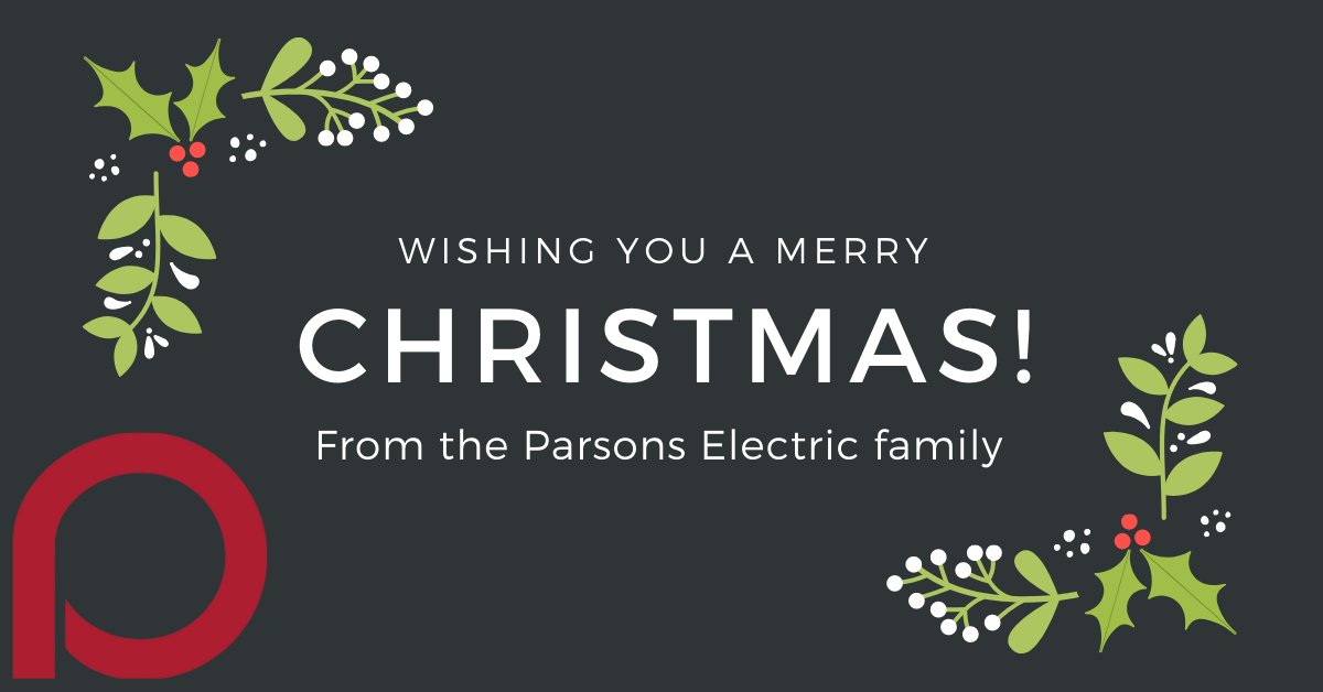 Parsons_Corp's tweet photo. Happy Holidays from the Parsons Electric family! https://t.co/5JtCorK14F